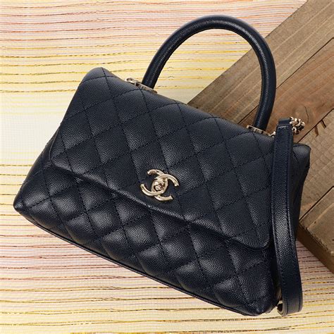 chanel mini navy quilted wool